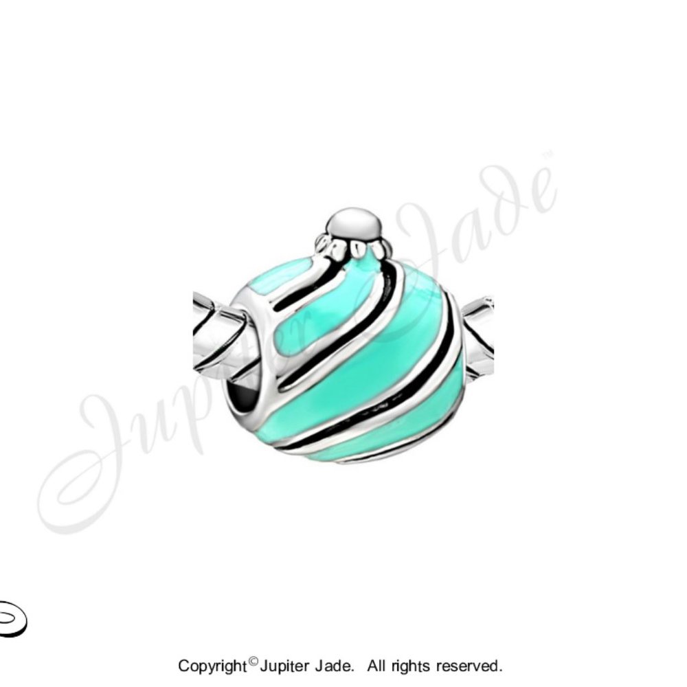 Pugster Enamel Christmas Ornament Bracelet Charm - Pandora Style